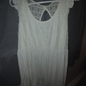 Torrid White Lace Backless Top